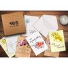 Better Office Products Sympathy Cards W/Envelopes, 4in. x 6in. 5 Cover Designs, Blank Inside, 100PK 64540
